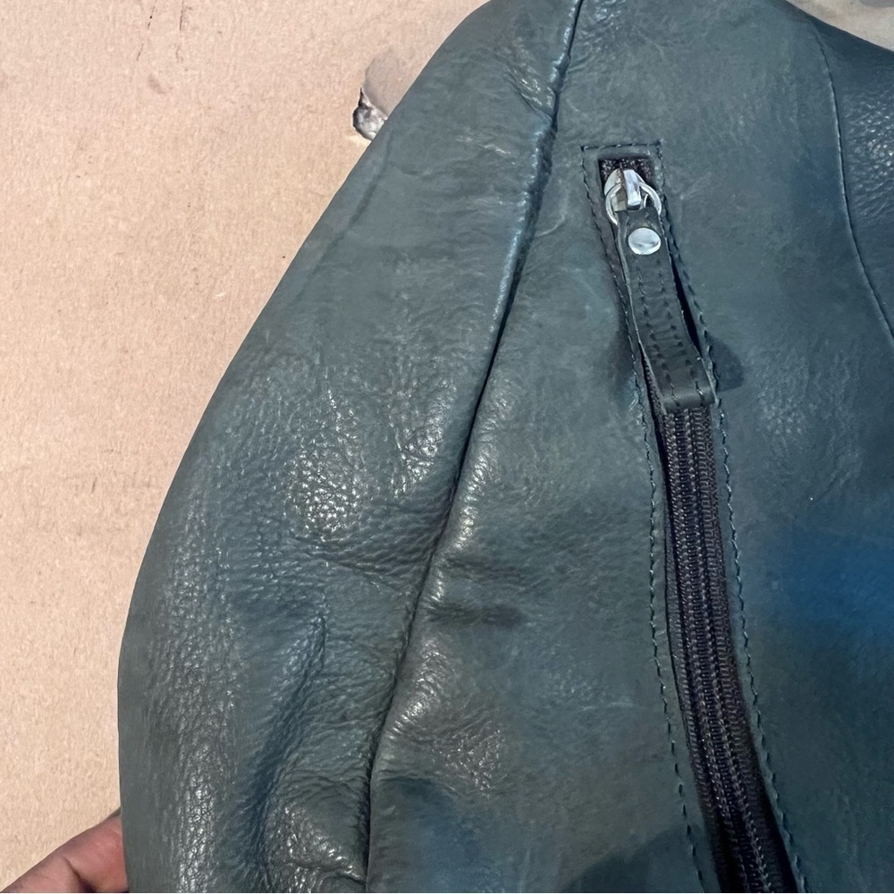 Great American Leather Works Dark Green Retro Vintage Sling Y2K Purse Backpack - Picture 7 of 9